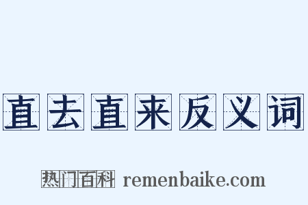 直去直来反义词是什么意思的图片